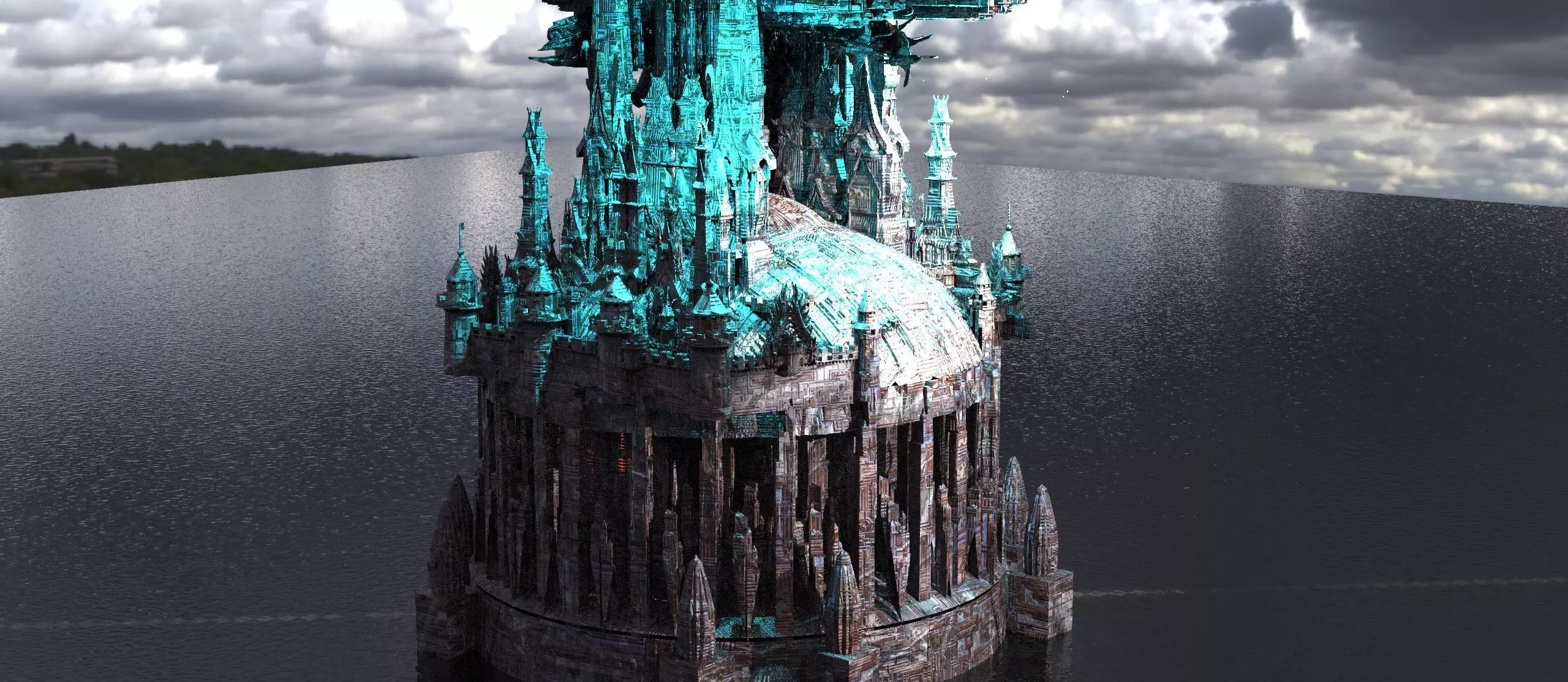 Cyber Eclipse Tower 3D model