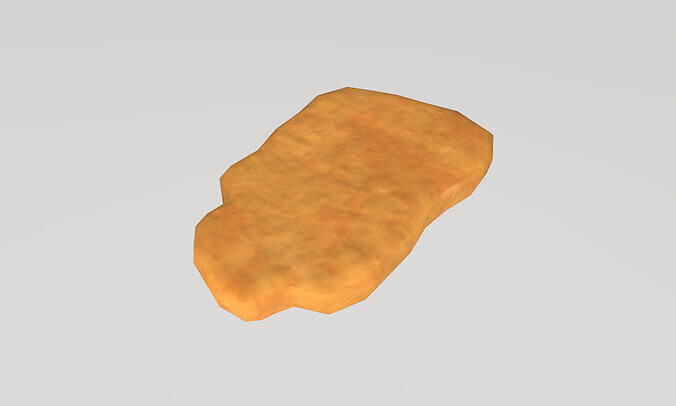 Stylized Low-Poly Chicken Nuggets Low-poly 3D model 6
