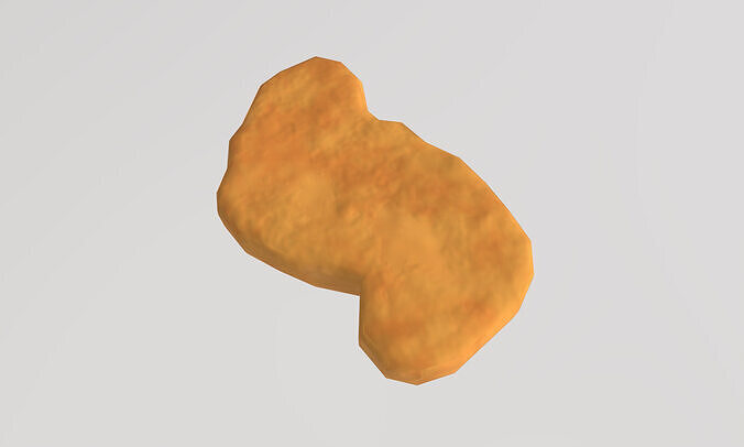 Stylized Low-Poly Chicken Nuggets Low-poly 3D model 7
