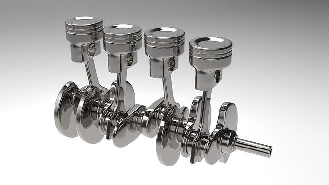 Piston Low-poly 3D model