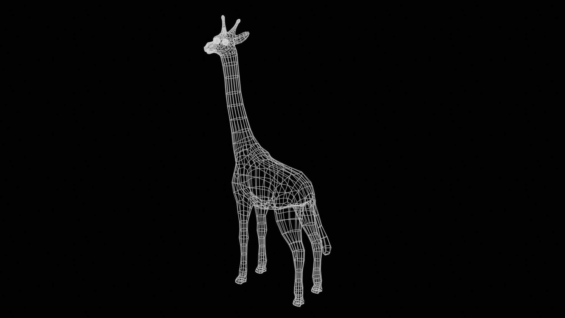 giraffe  rig  high-poly  textured 3D model_27
