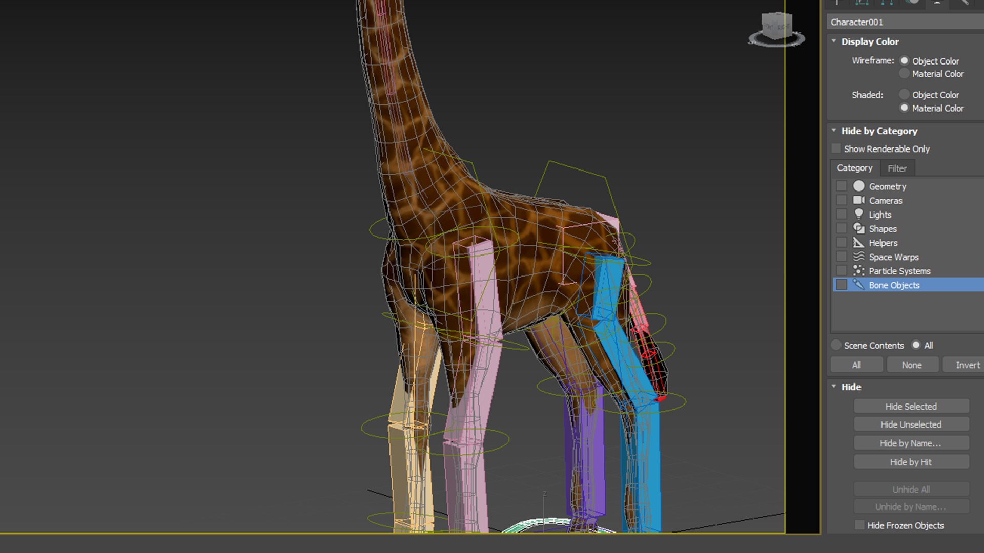 giraffe  rig  high-poly  textured 3D model_3