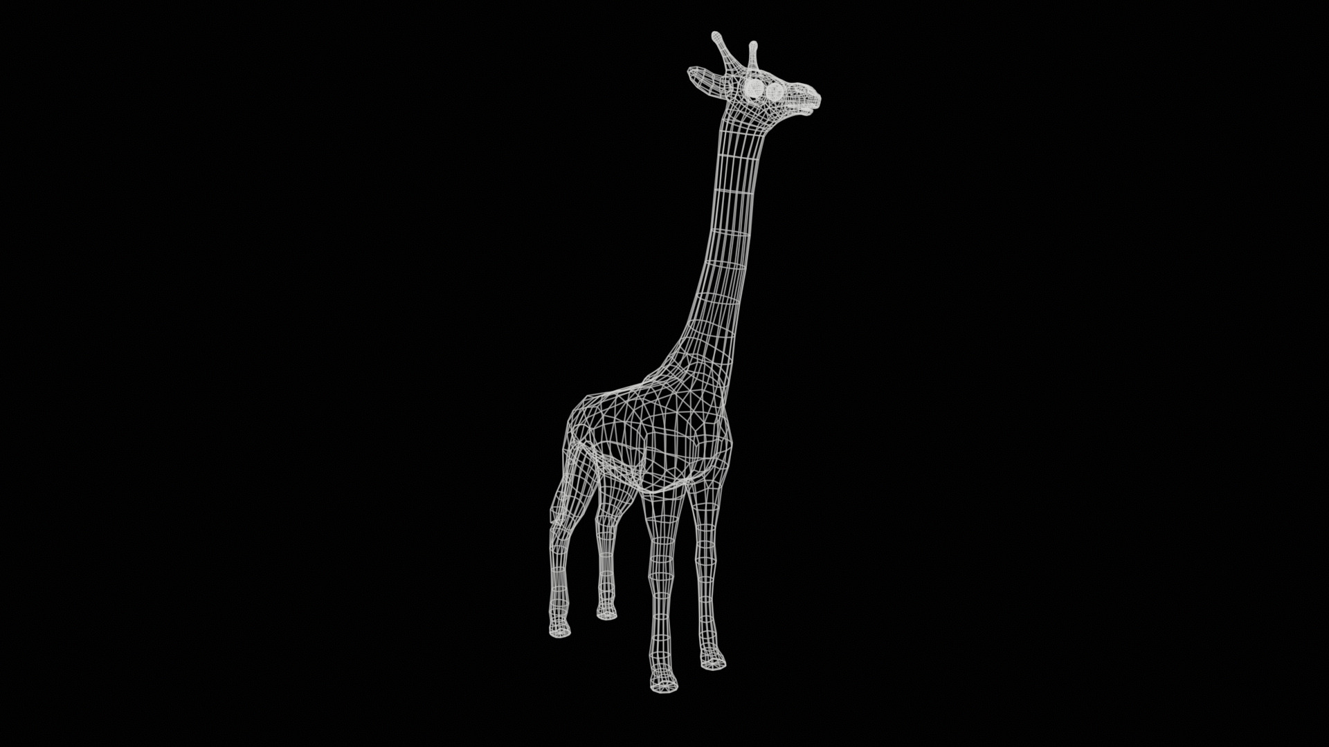 giraffe  rig  high-poly  textured 3D model_23