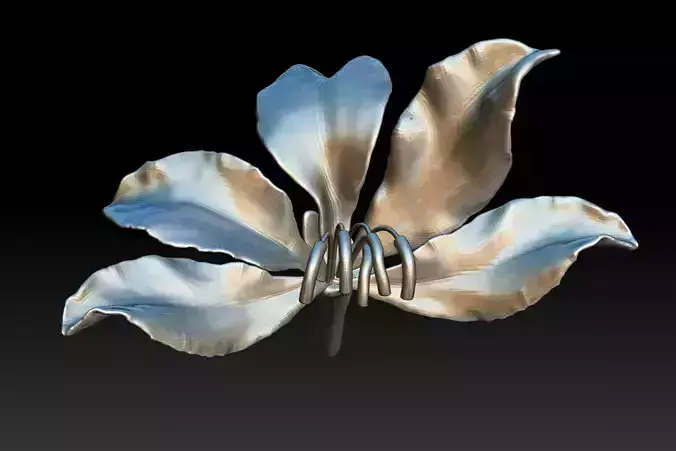 Bauhinia sculpture 3D model diagram download STL 3D print model