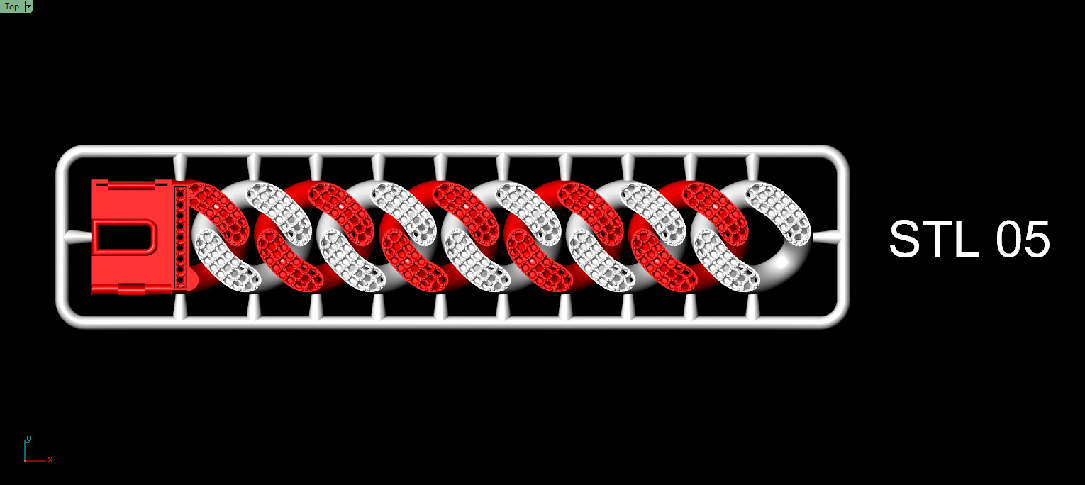 20mm CUBAN LINK CHAIN FOR BRACELETS OR NECKLACE 3D print model_12