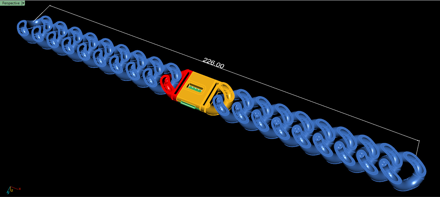 20mm CUBAN LINK CHAIN FOR BRACELETS OR NECKLACE 3D print model_28