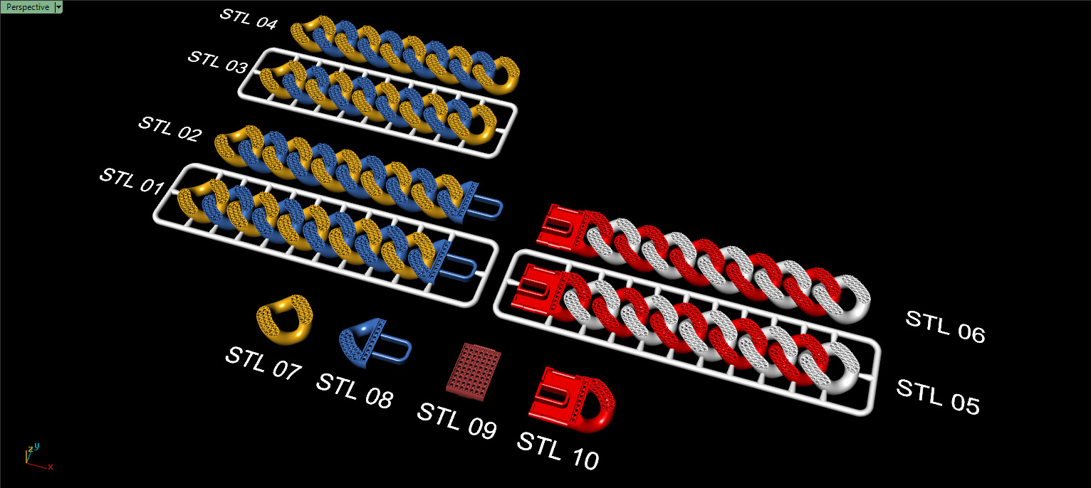 20mm CUBAN LINK CHAIN FOR BRACELETS OR NECKLACE 3D print model_8