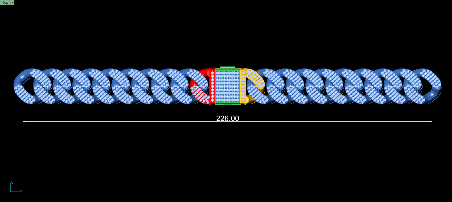 20mm CUBAN LINK CHAIN FOR BRACELETS OR NECKLACE 3D print model_18