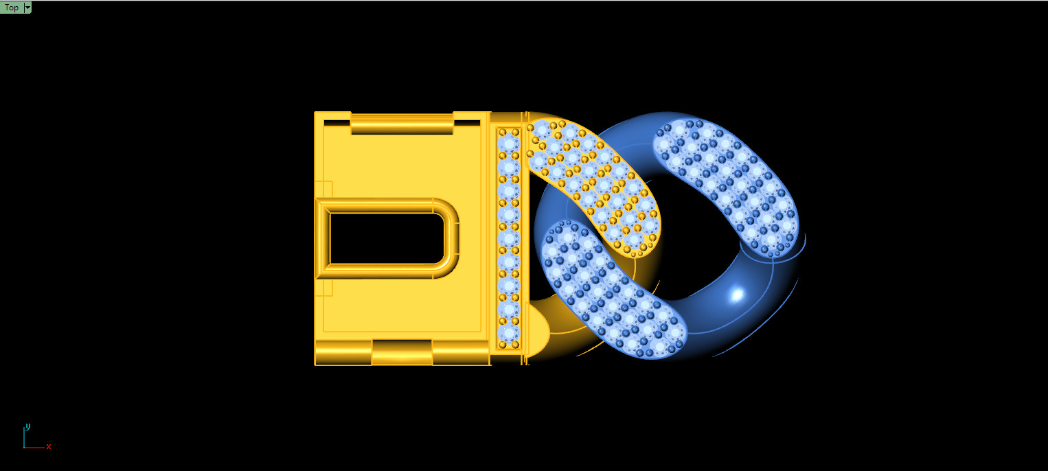 20mm CUBAN LINK CHAIN FOR BRACELETS OR NECKLACE 3D print model_24