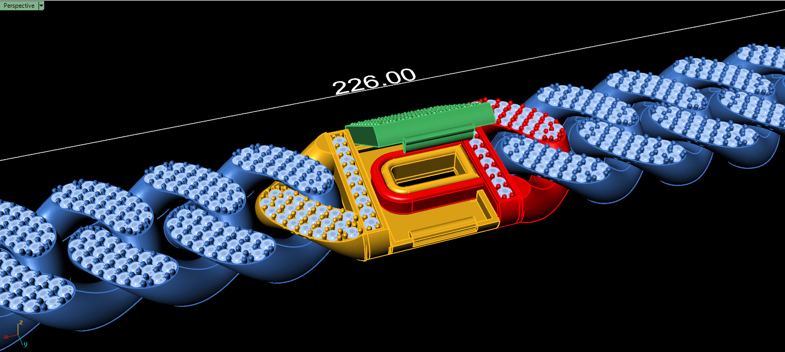 20mm CUBAN LINK CHAIN FOR BRACELETS OR NECKLACE 3D print model_3