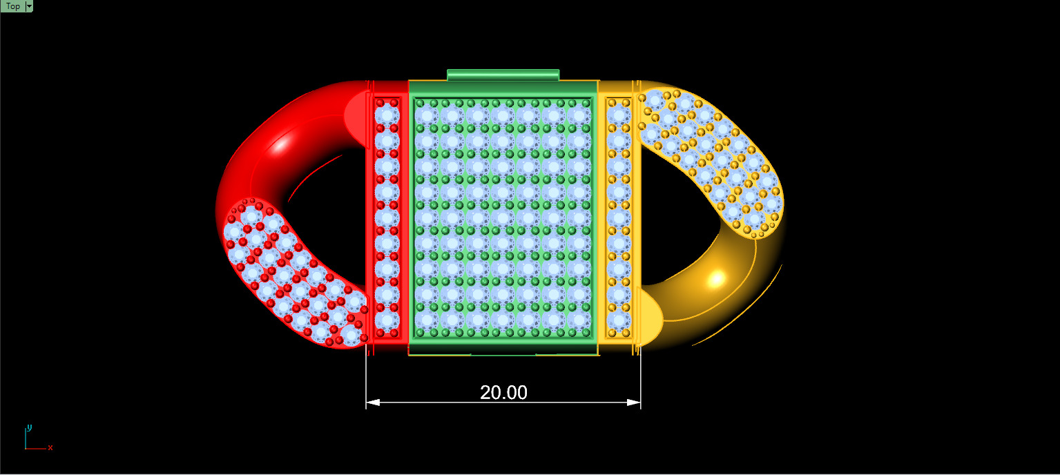 20mm CUBAN LINK CHAIN FOR BRACELETS OR NECKLACE 3D print model_26