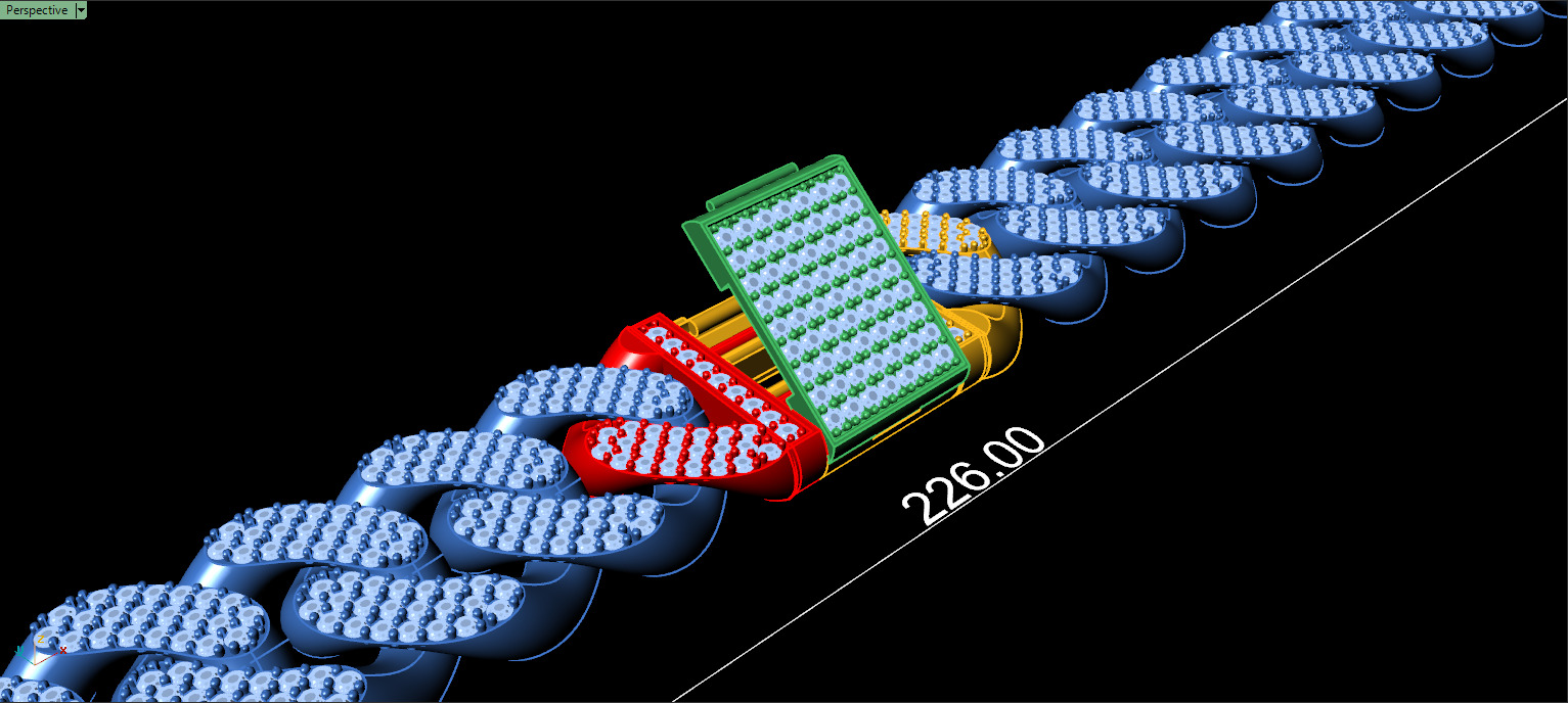 20mm CUBAN LINK CHAIN FOR BRACELETS OR NECKLACE 3D print model_4