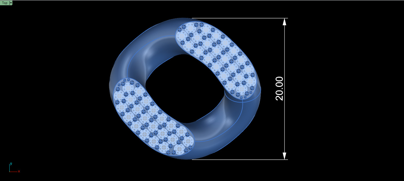 20mm CUBAN LINK CHAIN FOR BRACELETS OR NECKLACE 3D print model_19