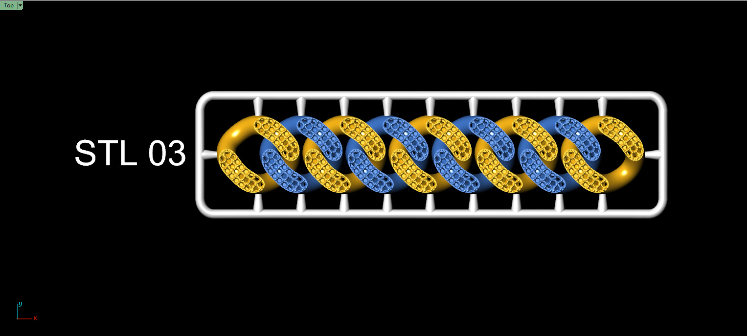 20mm CUBAN LINK CHAIN FOR BRACELETS OR NECKLACE 3D print model_10