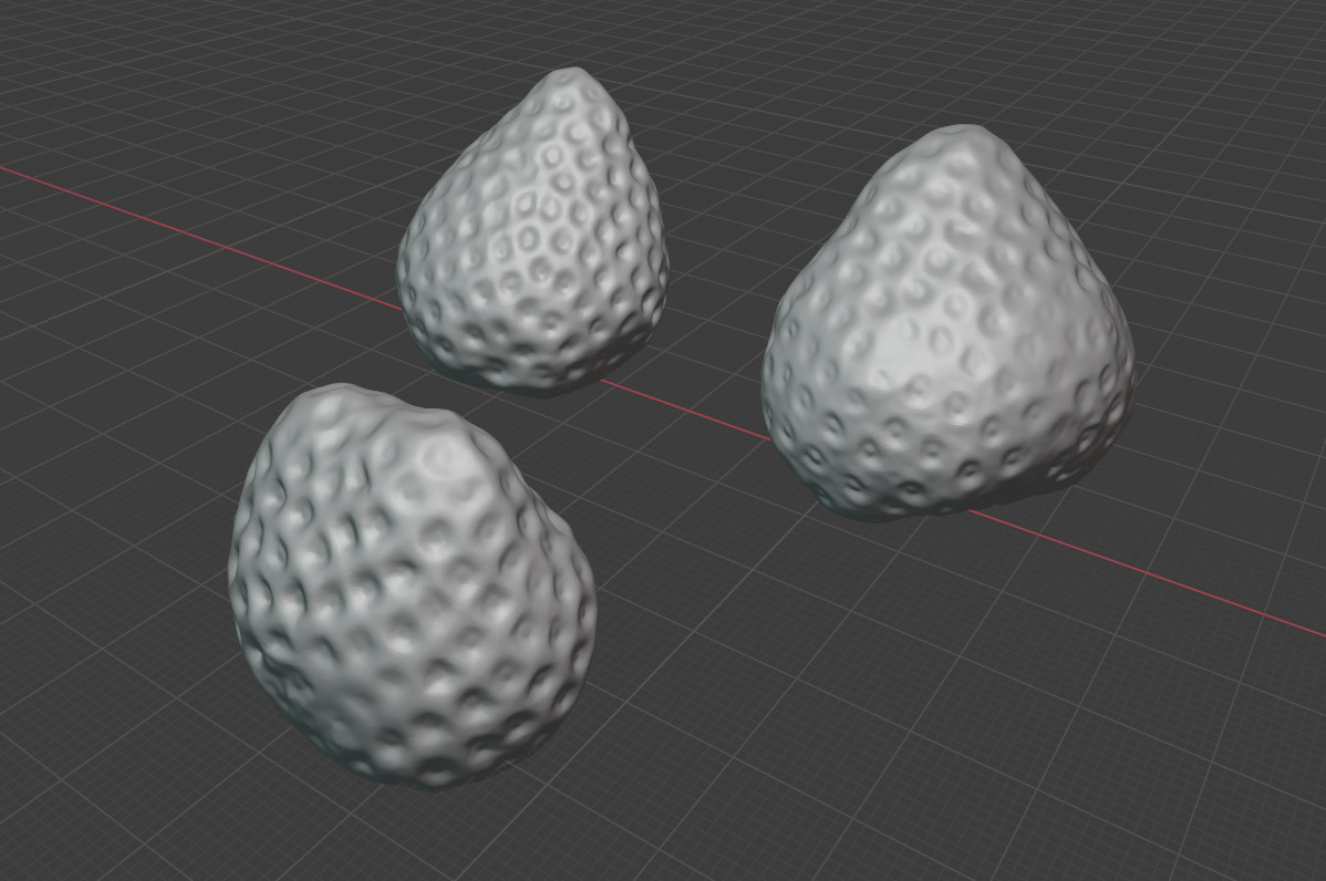 3D printed strawberry  model STL strawberry 3D model fruit  3D print model_3