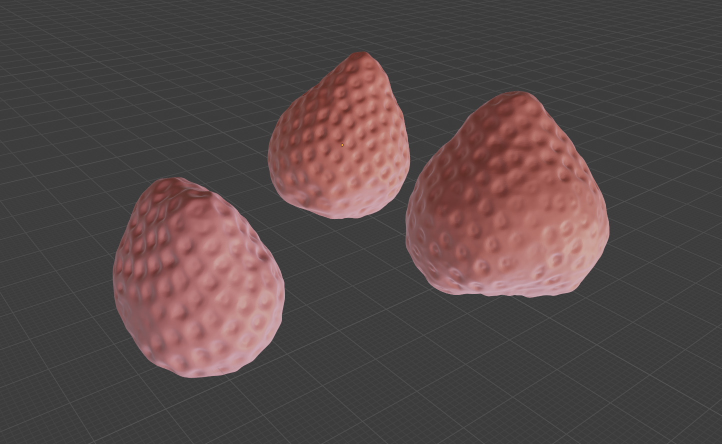 3D printed strawberry  model STL strawberry 3D model fruit  3D print model_1