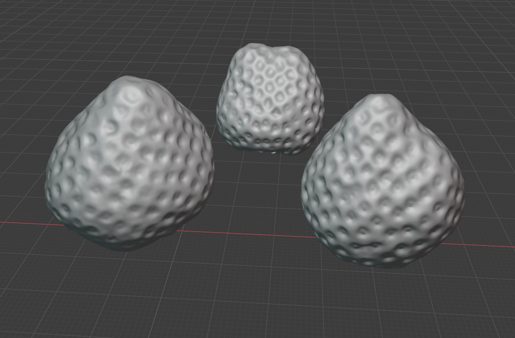 3D printed strawberry  model STL strawberry 3D model fruit  3D print model_4