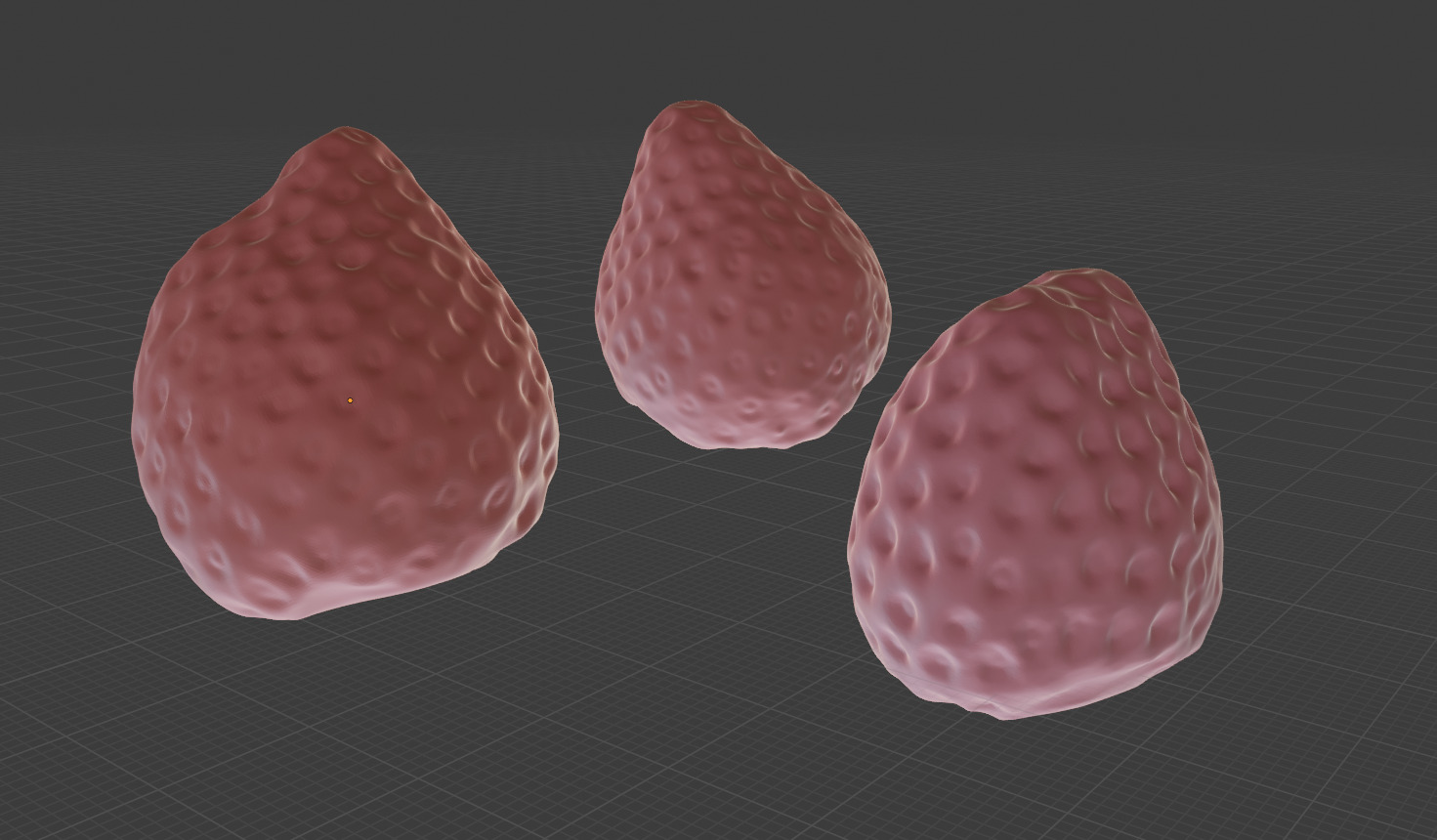 3D printed strawberry  model STL strawberry 3D model fruit  3D print model_2