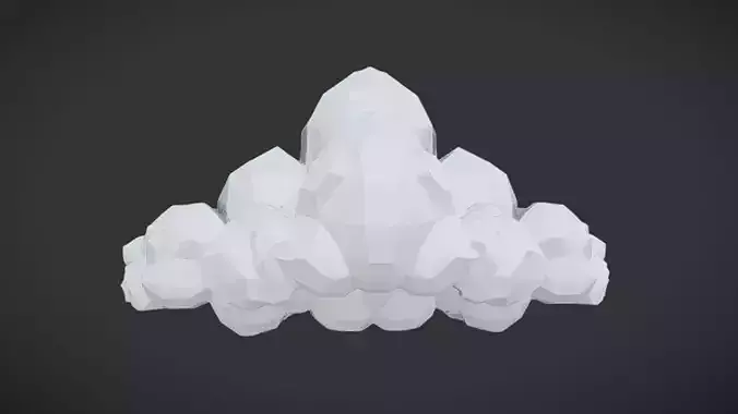 Lowpoly stylized cloud model