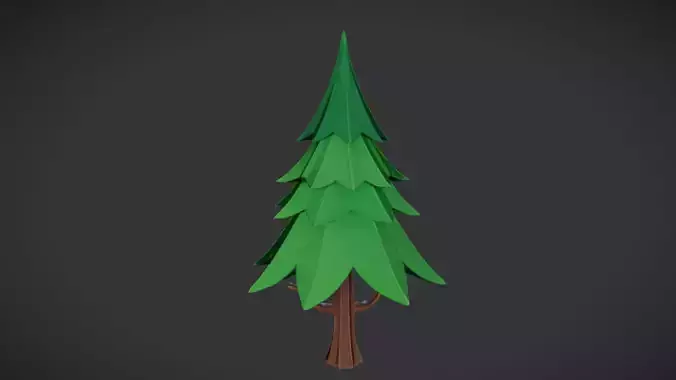cartoon style pine tree