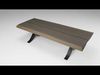 wooden modern table LowPoly Low-poly 3D model_1