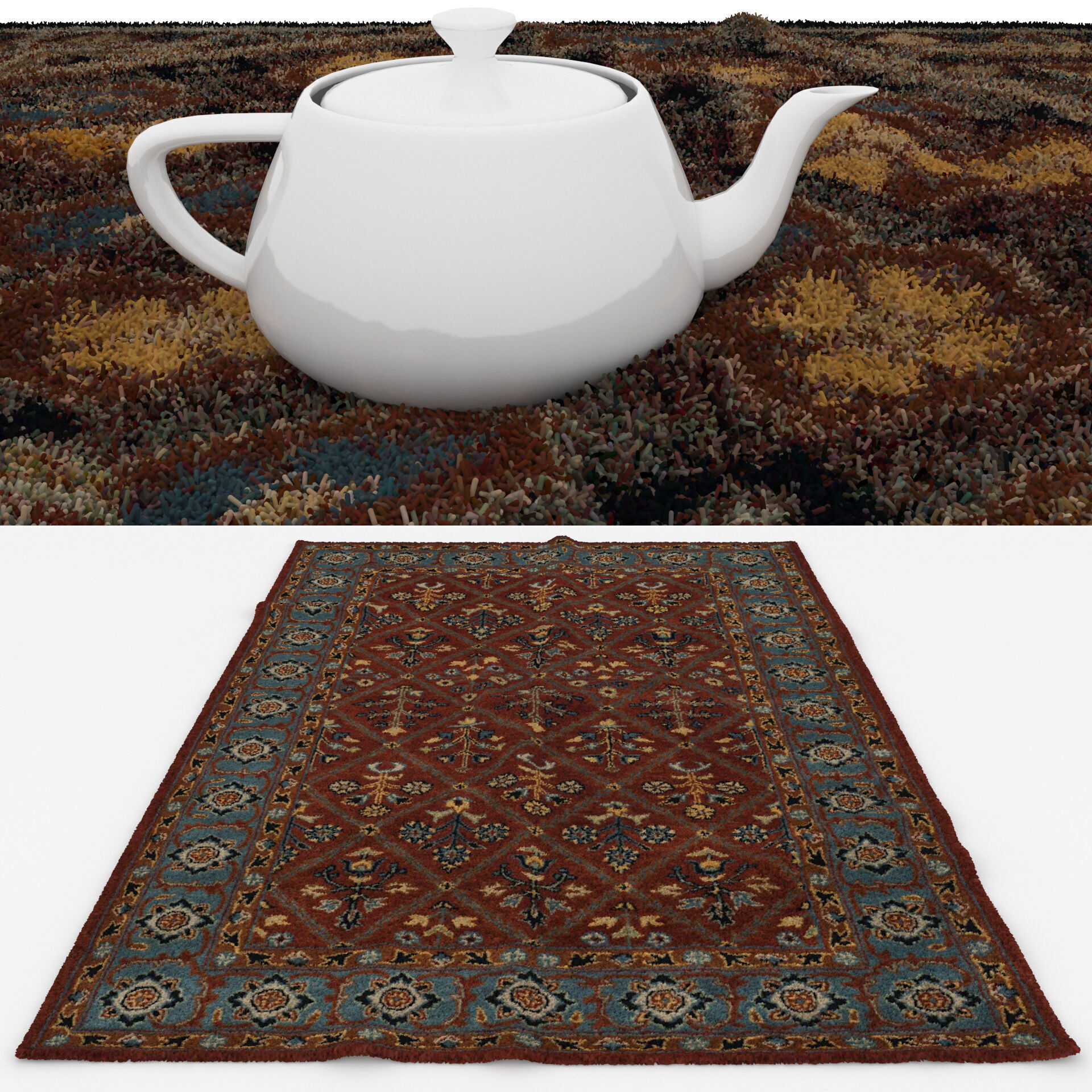 Rugs No 1004 Low-poly 3D model_1