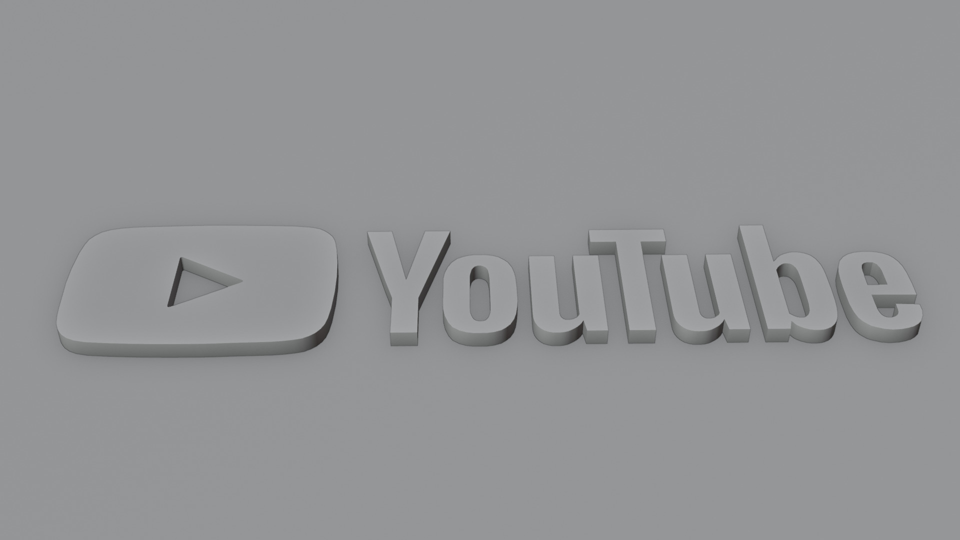 Youtube logo 3d model 3D print model_5