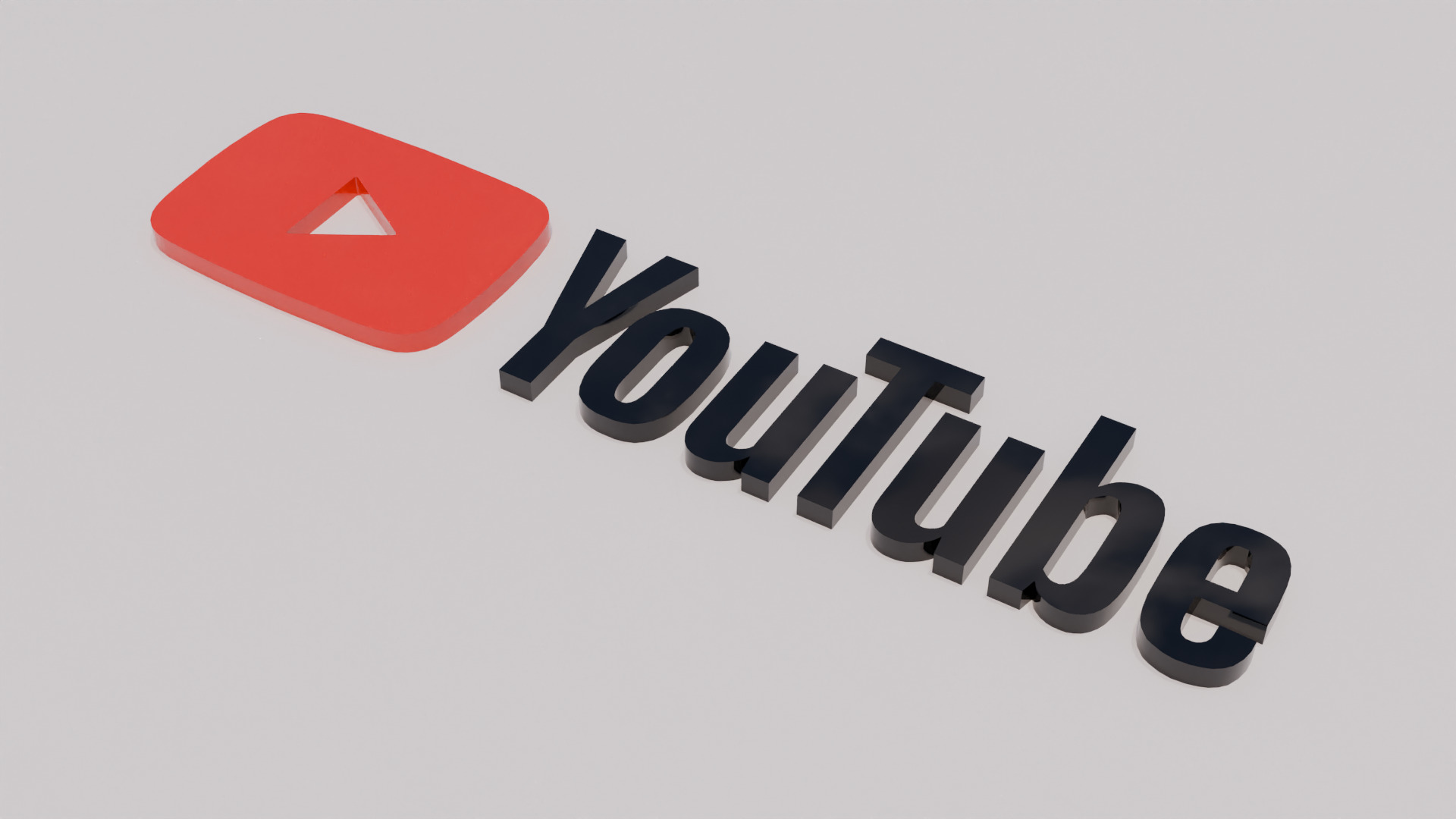 Youtube logo 3d model 3D print model_1