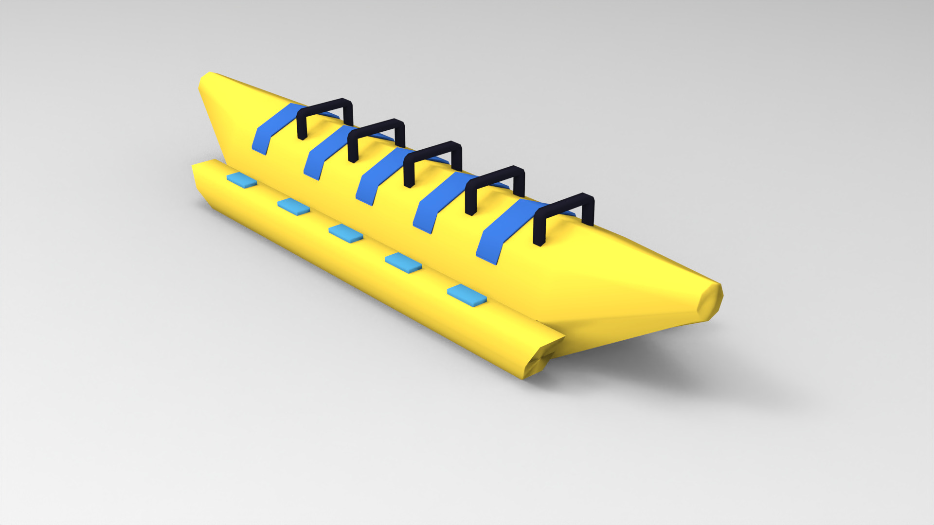 low poly beach props Low-poly 3D model_13