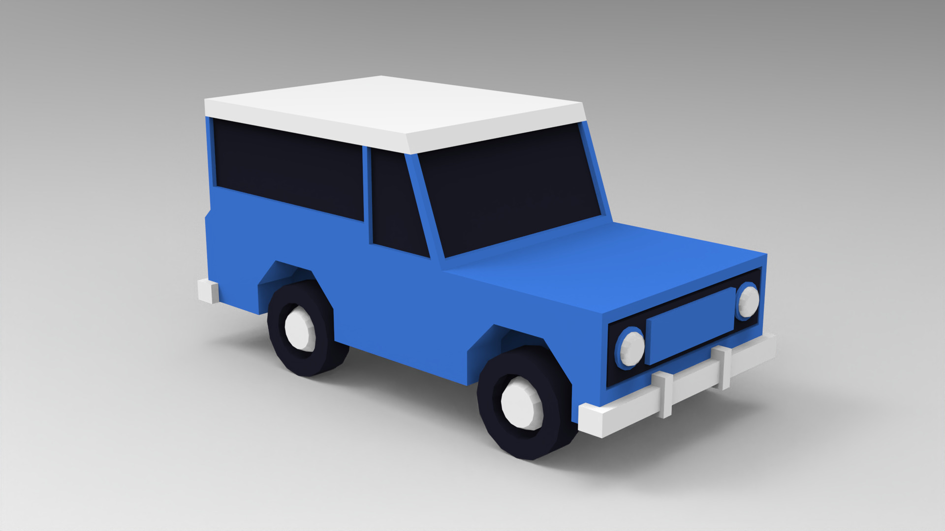 low poly beach props Low-poly 3D model_5