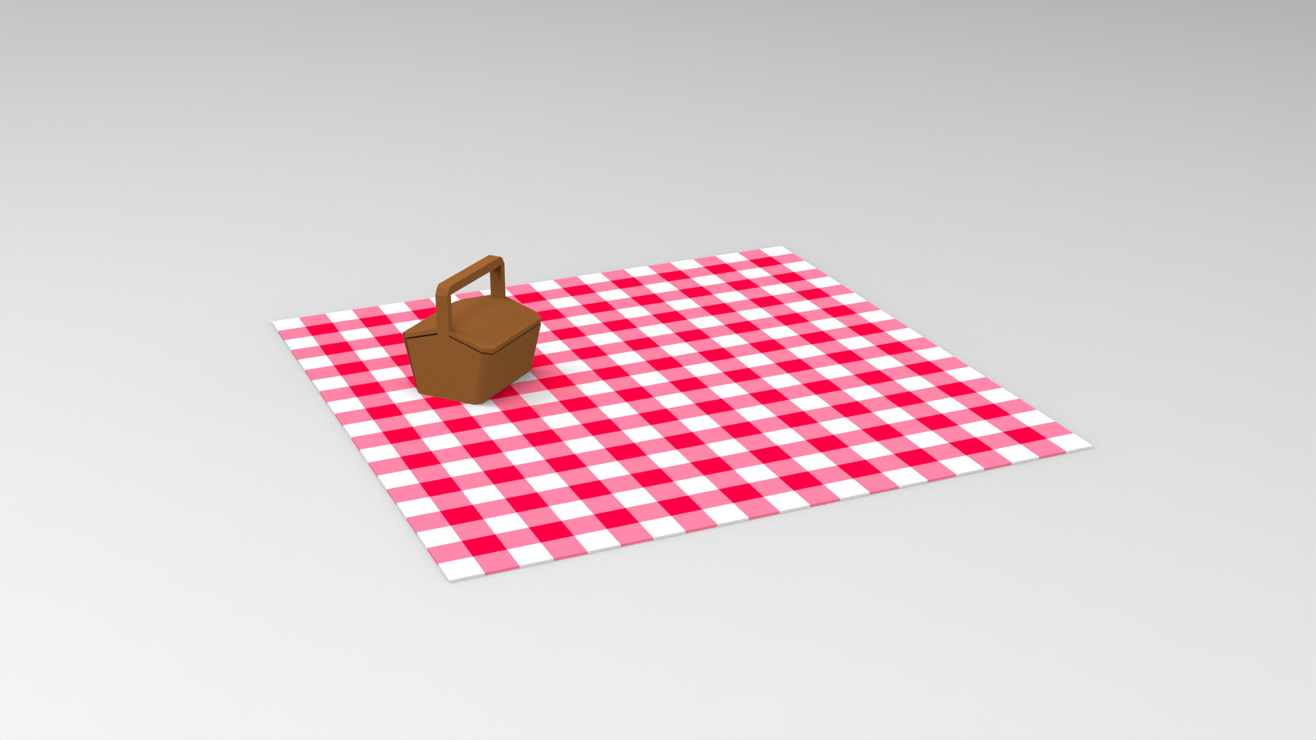 low poly beach props Low-poly 3D model_1