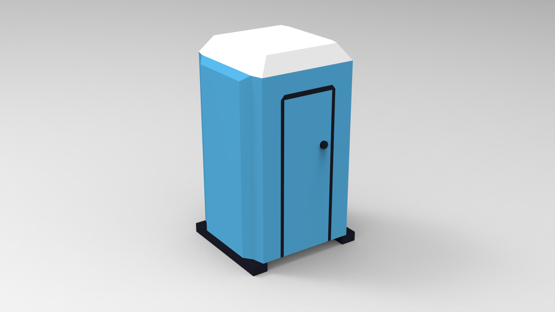 low poly beach props Low-poly 3D model_10