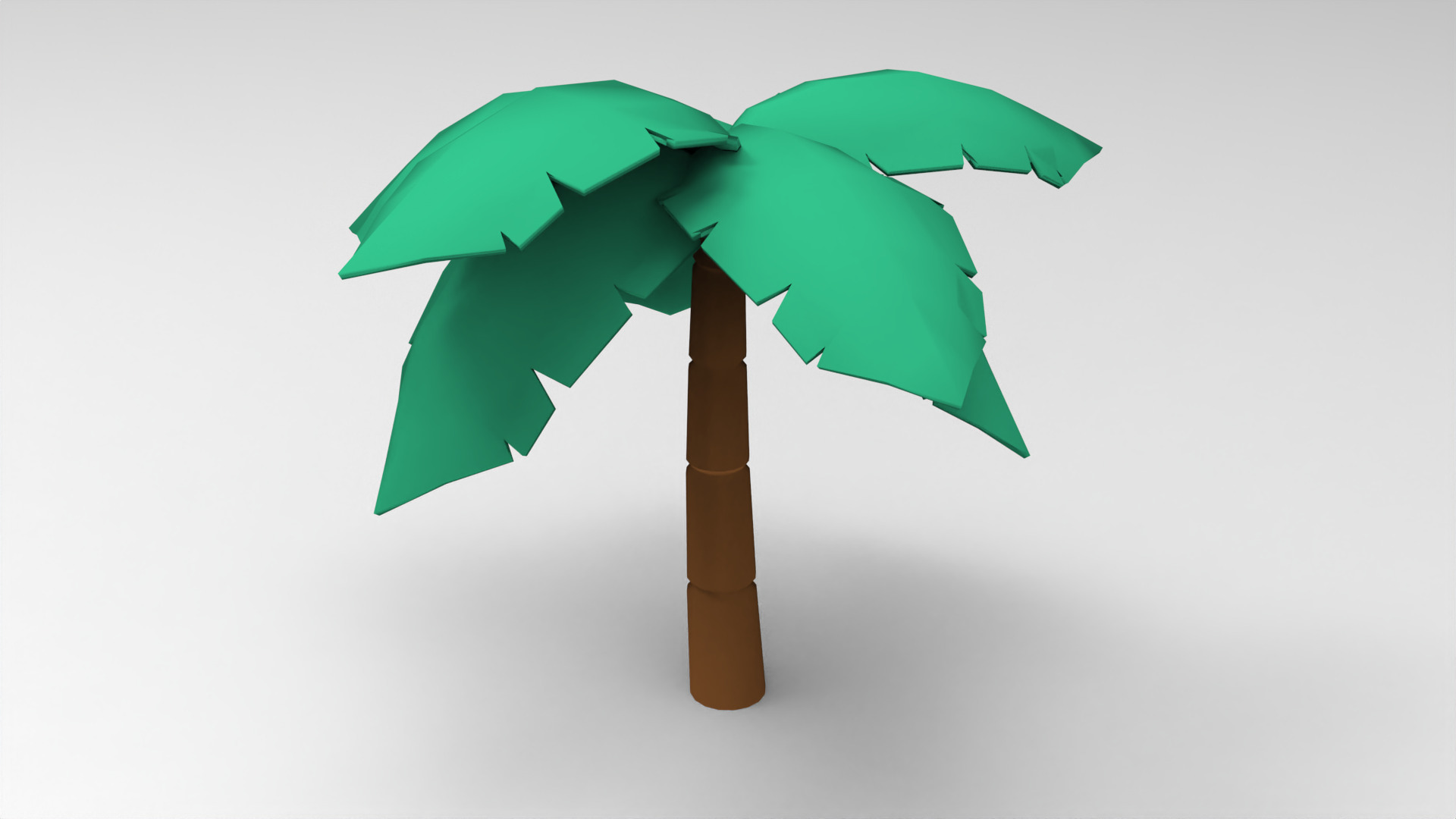 low poly beach props Low-poly 3D model_6