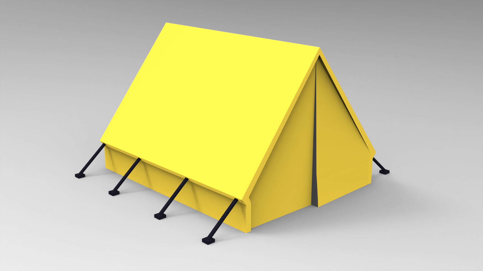 low poly beach props Low-poly 3D model_3