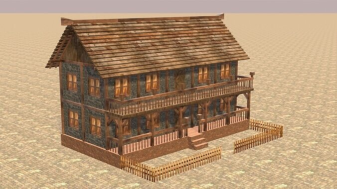 Extensive Low Poly Medieval House Models for Game Designers Low-poly 3D model 7