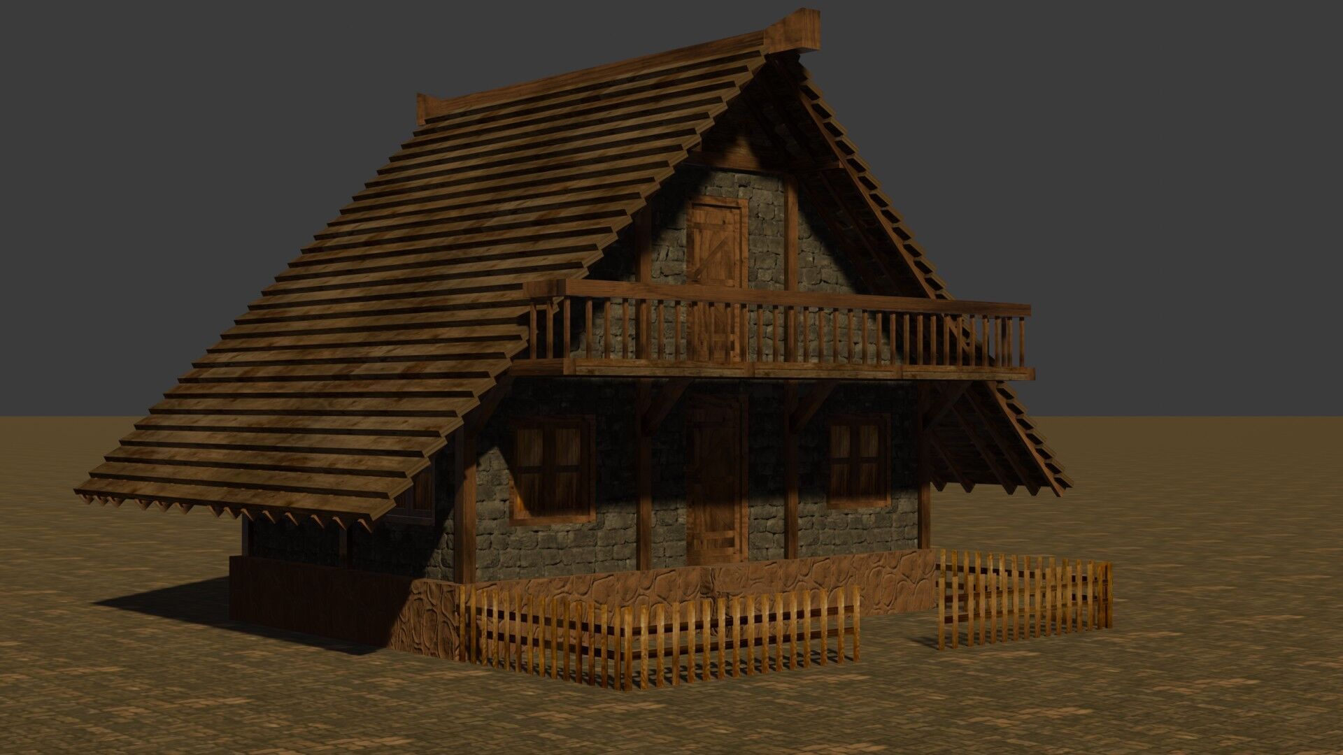 Extensive Low Poly Medieval House Models for Game Designers Low-poly 3D model_18