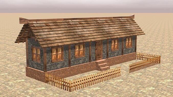 Extensive Low Poly Medieval House Models for Game Designers Low-poly 3D model 5