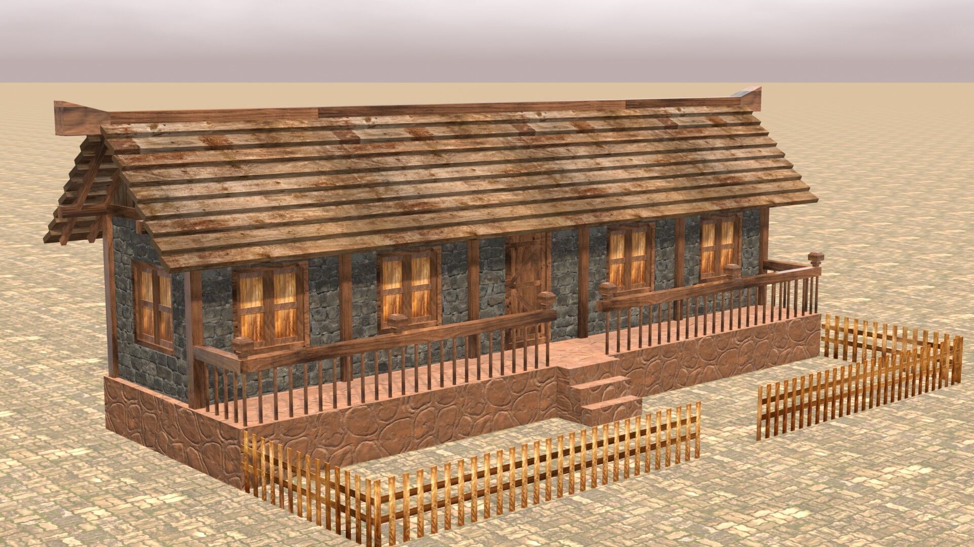 Extensive Low Poly Medieval House Models for Game Designers Low-poly 3D model_5