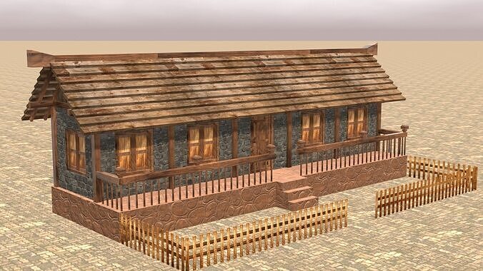 Extensive Low Poly Medieval House Models for Game Designers Low-poly 3D model 6