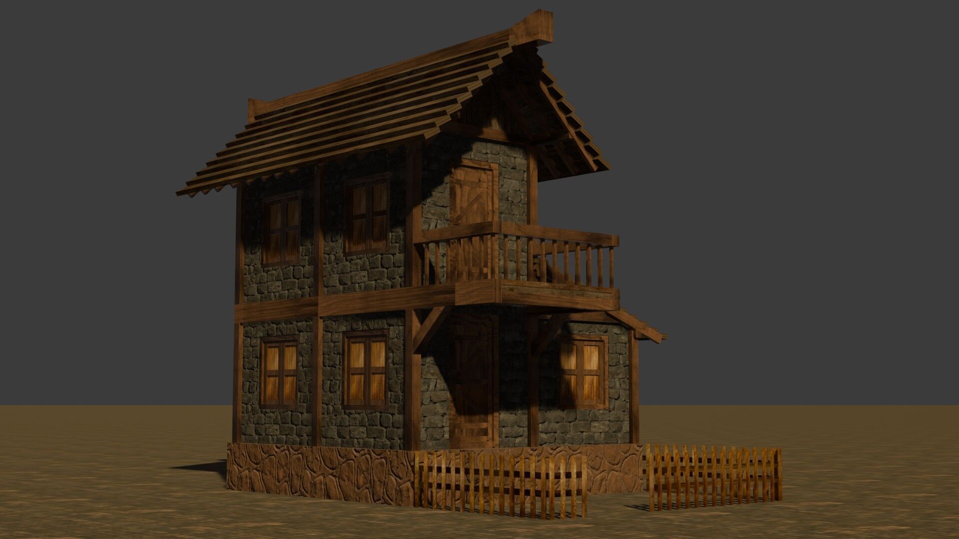 Extensive Low Poly Medieval House Models for Game Designers Low-poly 3D model_21