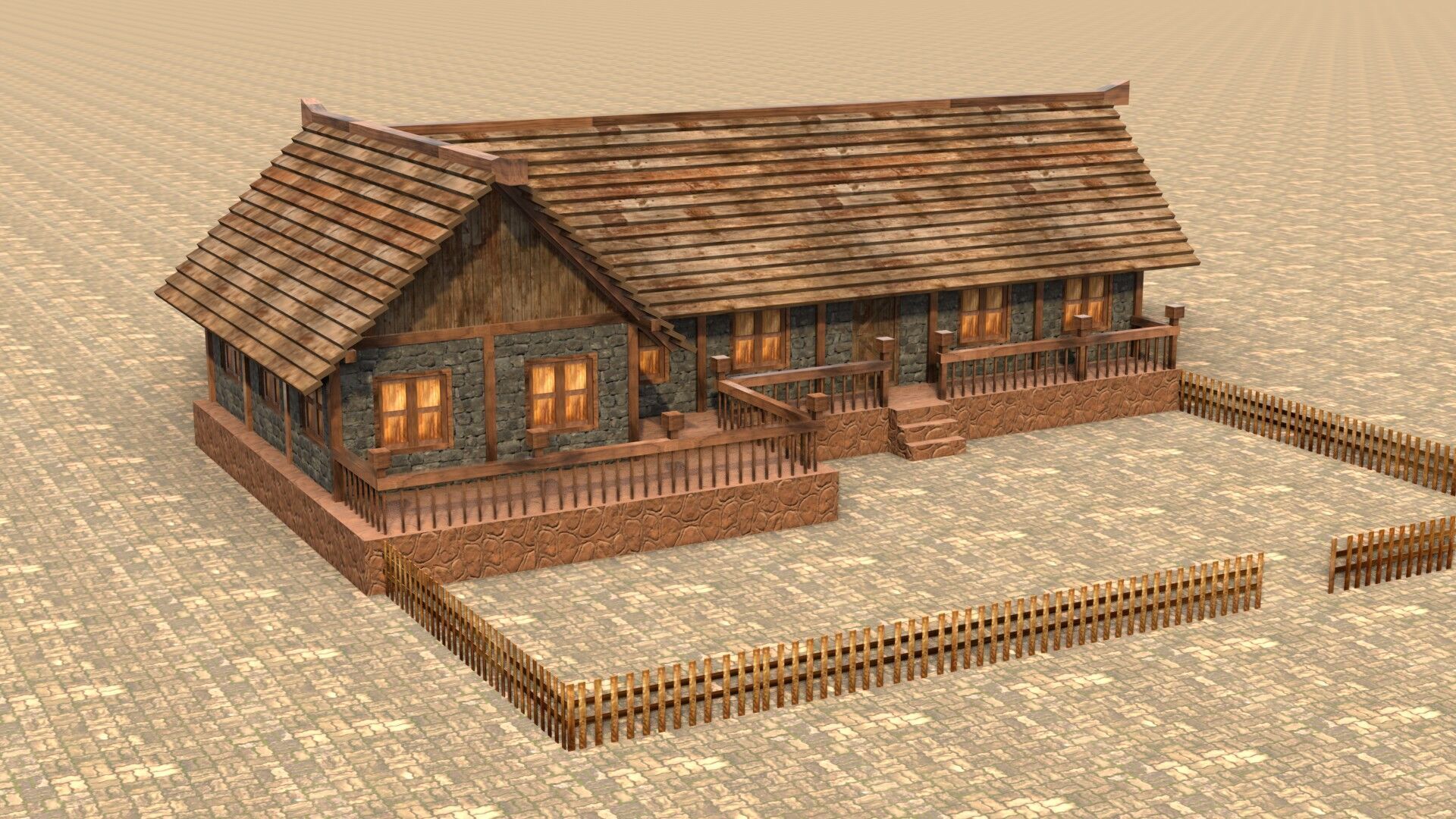 Extensive Low Poly Medieval House Models for Game Designers Low-poly 3D model_12
