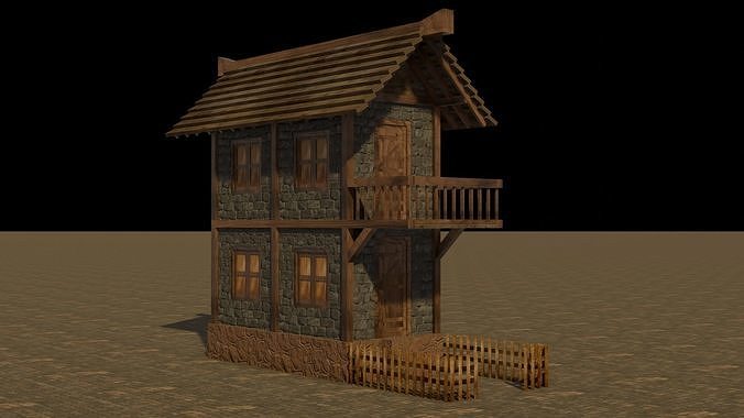 Extensive Low Poly Medieval House Models for Game Designers Low-poly 3D model 2