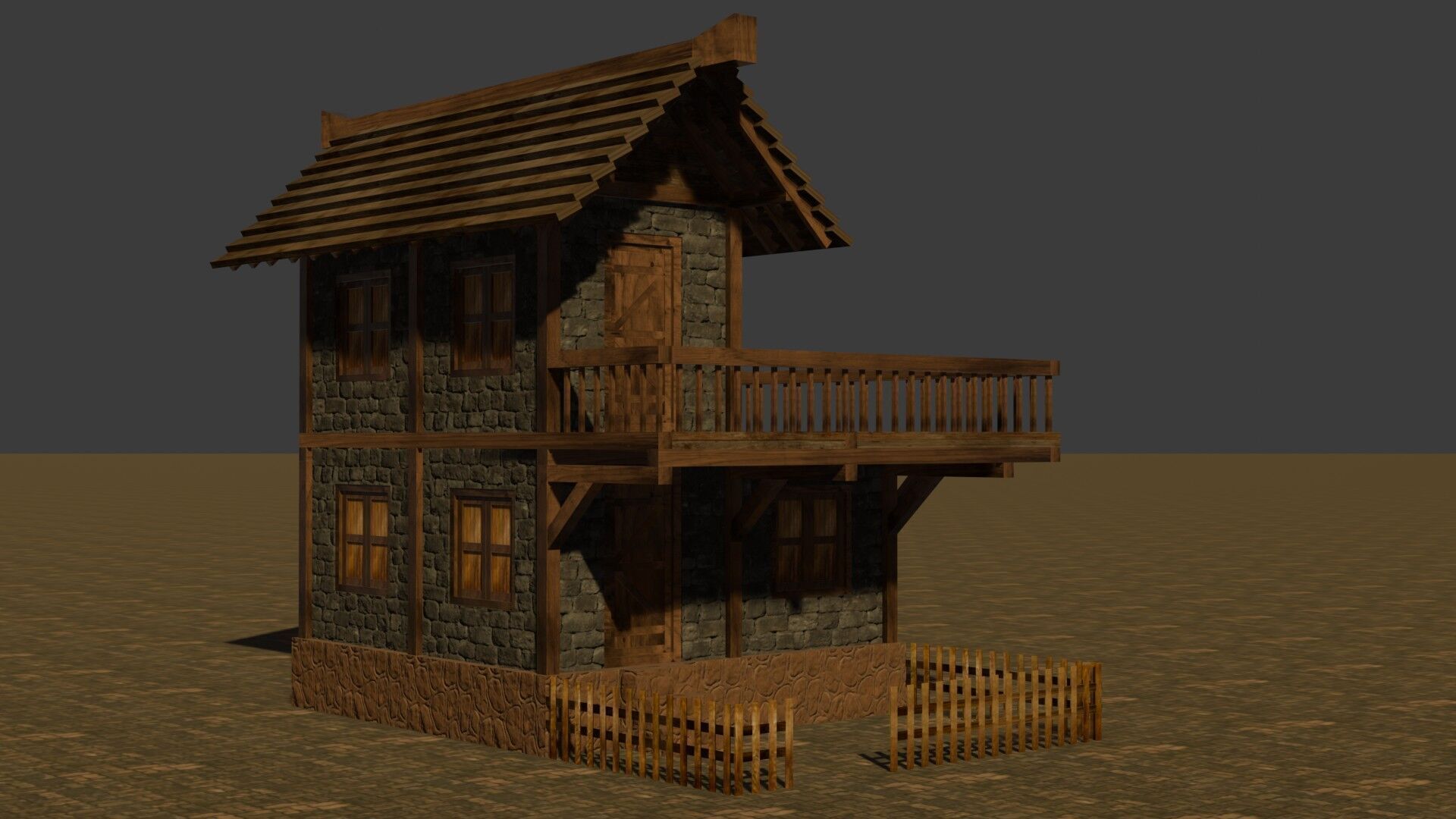 Extensive Low Poly Medieval House Models for Game Designers Low-poly 3D model_19