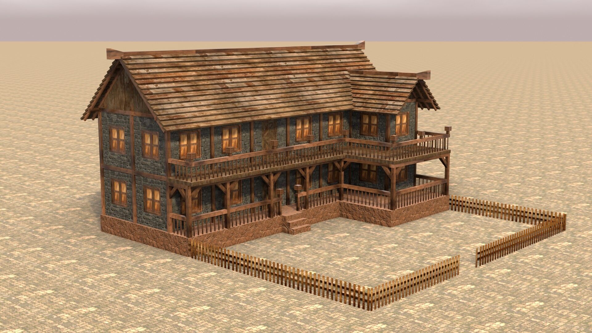 Extensive Low Poly Medieval House Models for Game Designers Low-poly 3D model_7