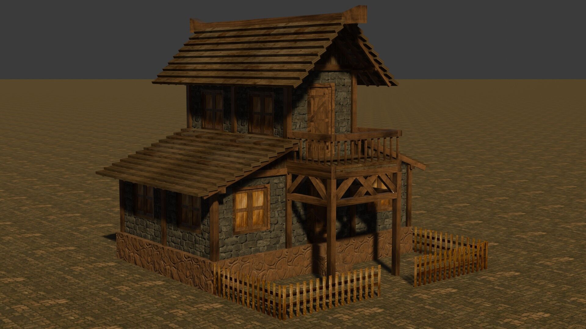 Extensive Low Poly Medieval House Models for Game Designers Low-poly 3D model_2