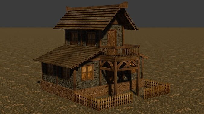 Extensive Low Poly Medieval House Models for Game Designers Low-poly 3D model 3