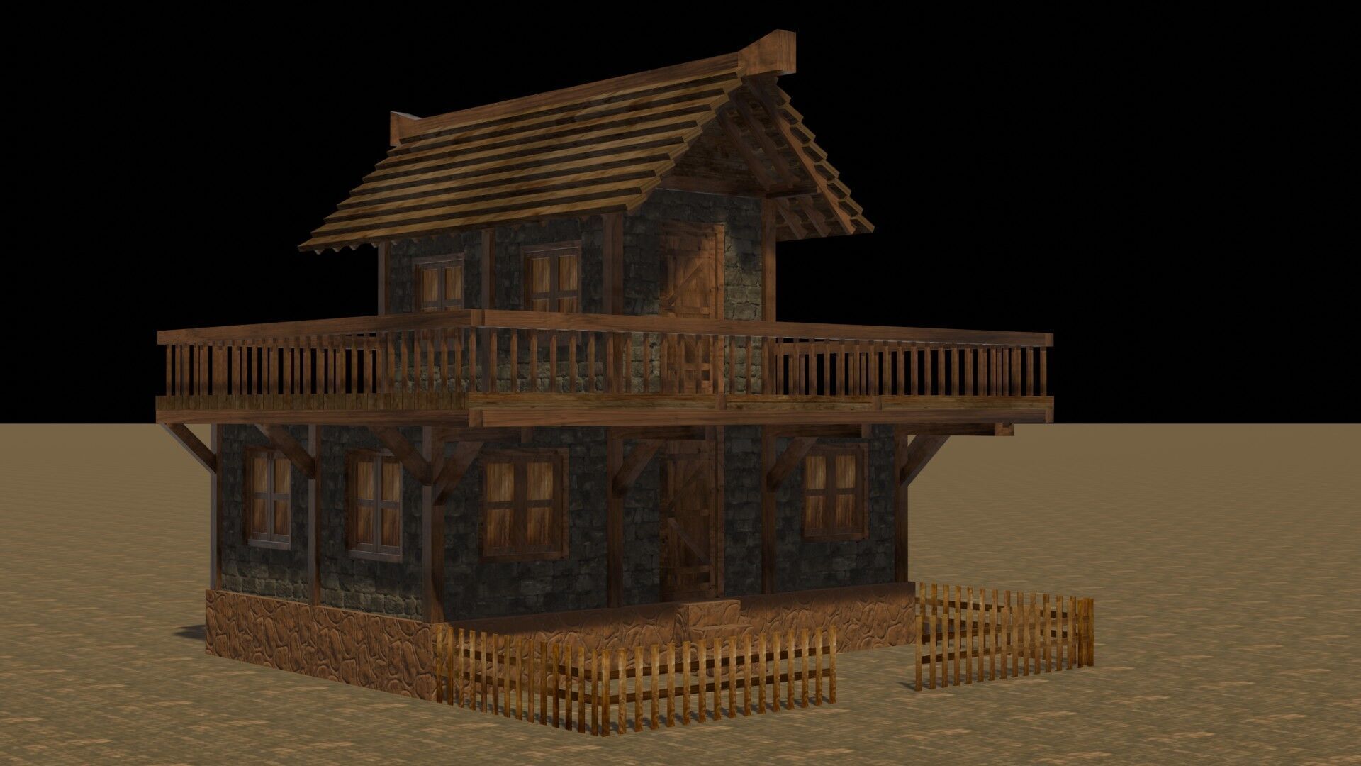 Extensive Low Poly Medieval House Models for Game Designers Low-poly 3D model_20