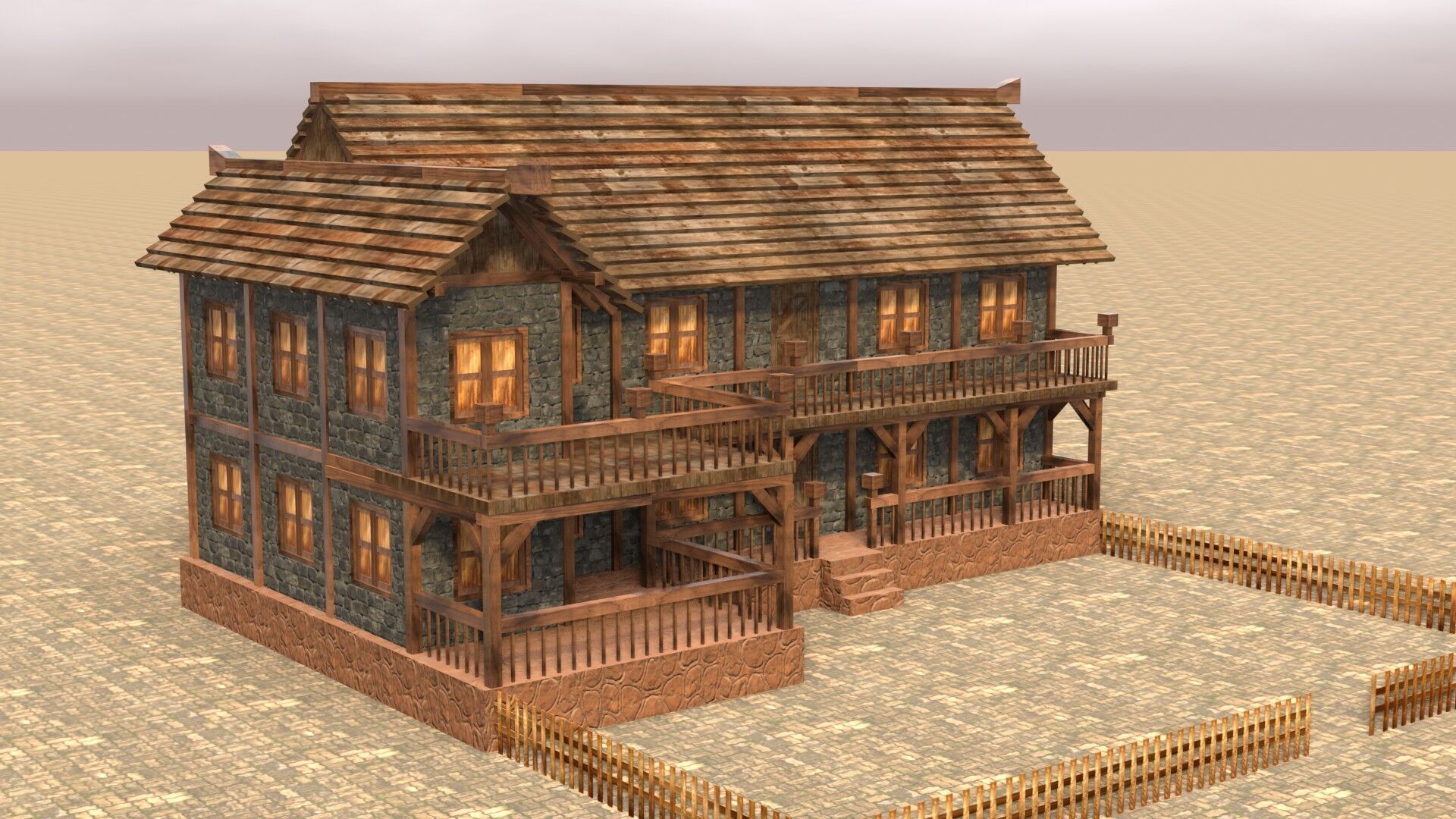Extensive Low Poly Medieval House Models for Game Designers Low-poly 3D model_14