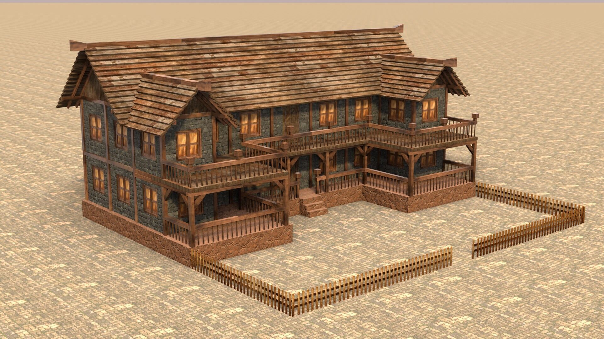 Extensive Low Poly Medieval House Models for Game Designers Low-poly 3D model_9