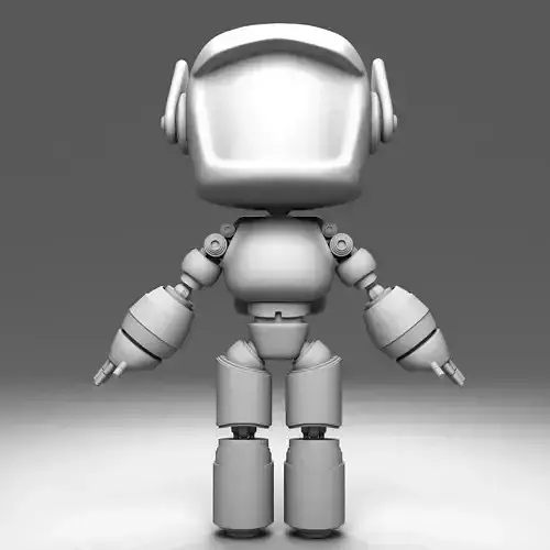 Cute Robot Low-poly 3D model